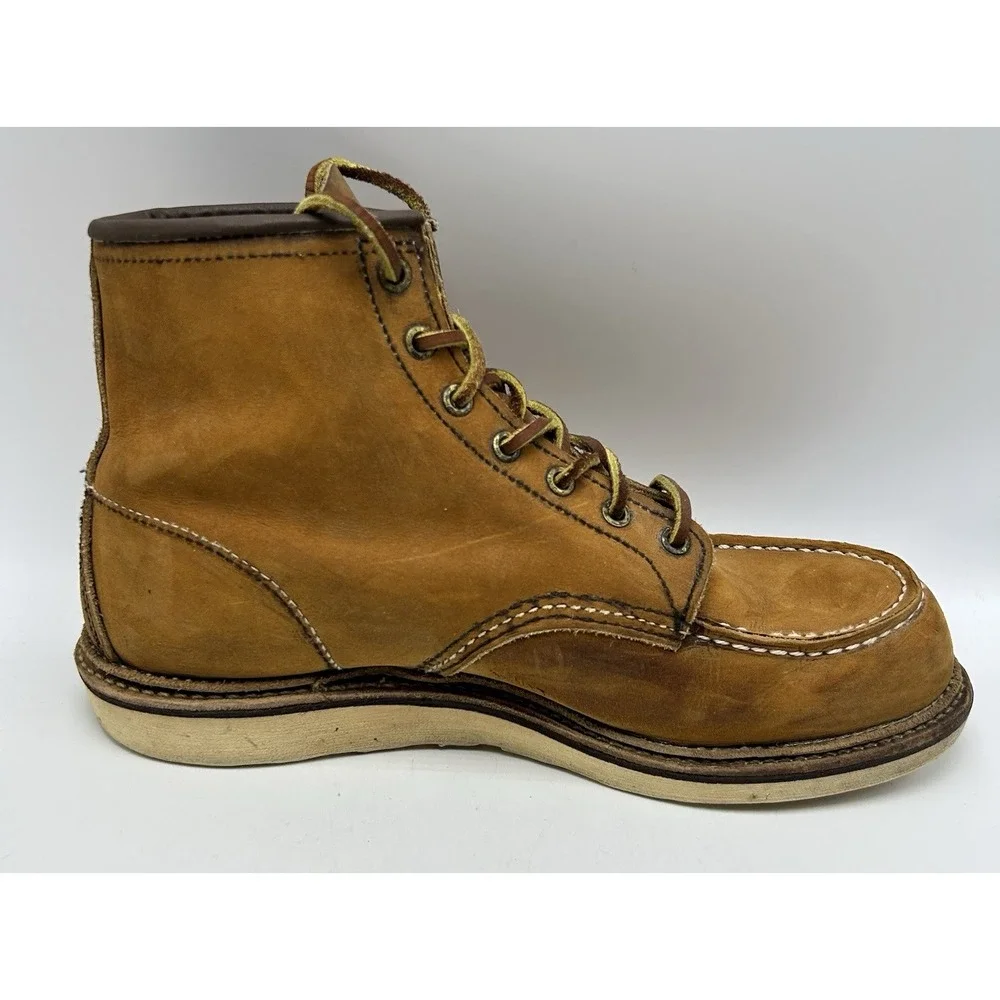 Red Wing Classic 1907 Moc Toe Boot Mens 11 Made USA Leather Lace Read